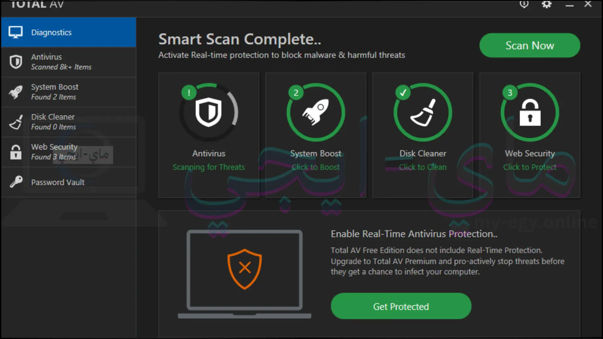 TotalAV Free Antivirus — أكثر مكافح فيروسات مجاني بديهي